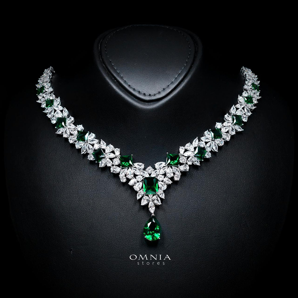 Christine Green Luxury Bridal Full Set with High-Quality Simulated Diamonds – Rhodium Plated