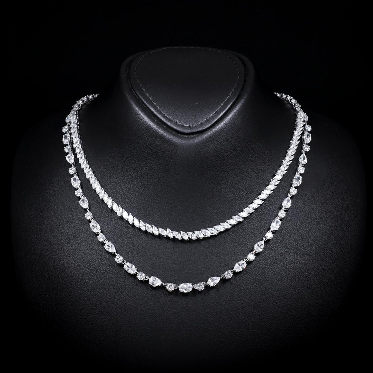 Chloe White Luxury Bridal Full Set | 925 Sterling Silver with High-Quality Simulated Diamonds