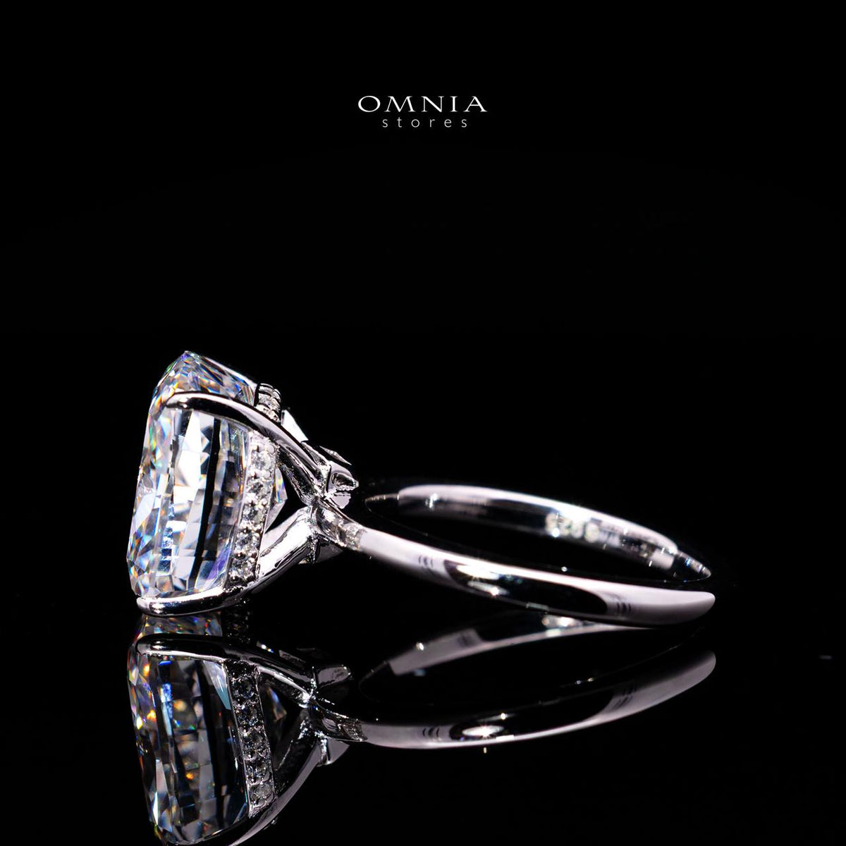 Rebecca Ring with Certified Premium Simulated Diamonds in 925 Sterling Silver