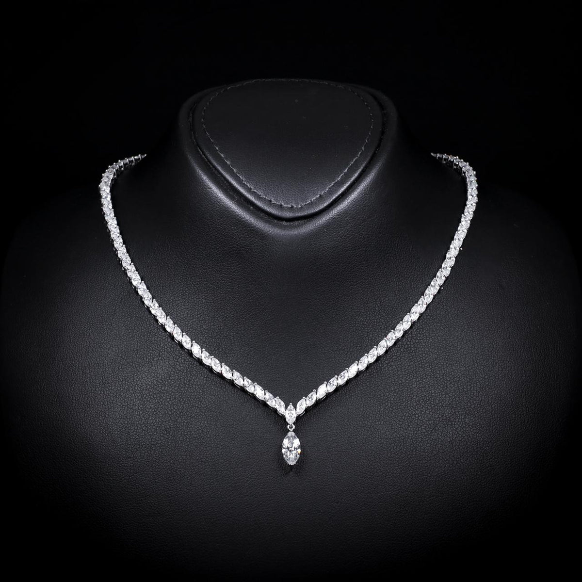 Sherry White Luxury Bridal Full Set | 925 Sterling Silver with High-Quality Simulated Diamonds