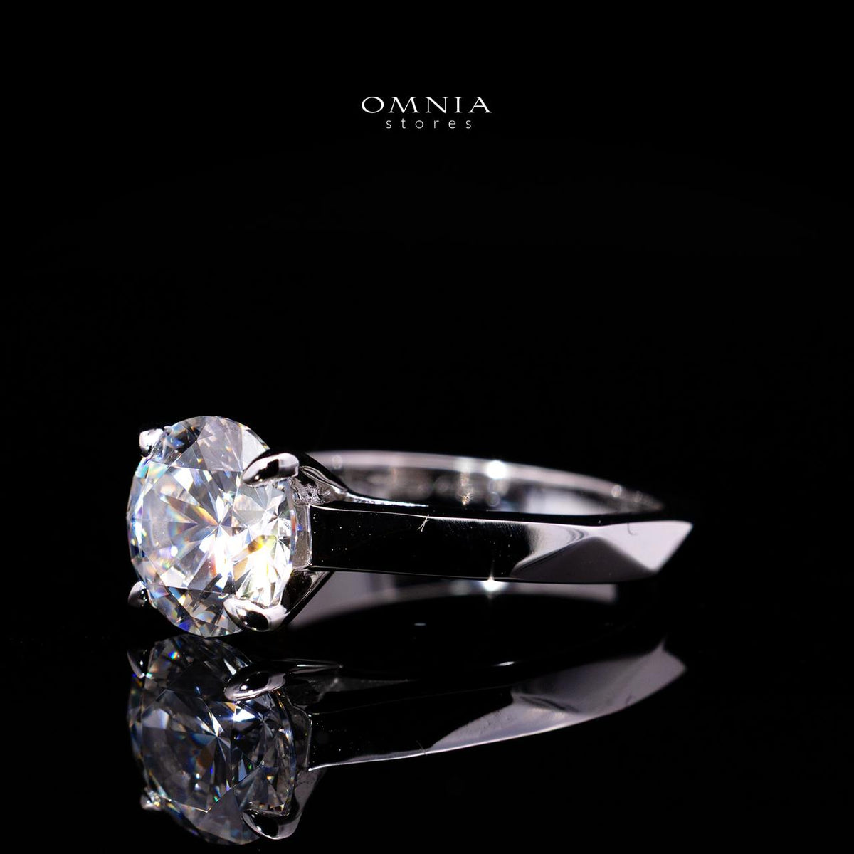 Fergie Ring with Certified Premium Simulated Diamonds in 925 Sterling Silver