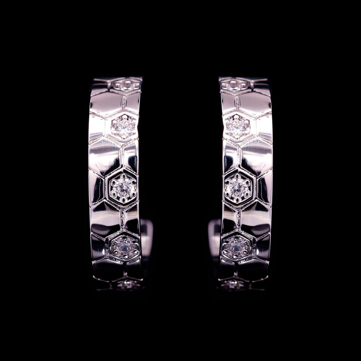 Rana White Luxury Bridal Full Set High-Quality Zircon Stones with Rhodium-Plated Finish