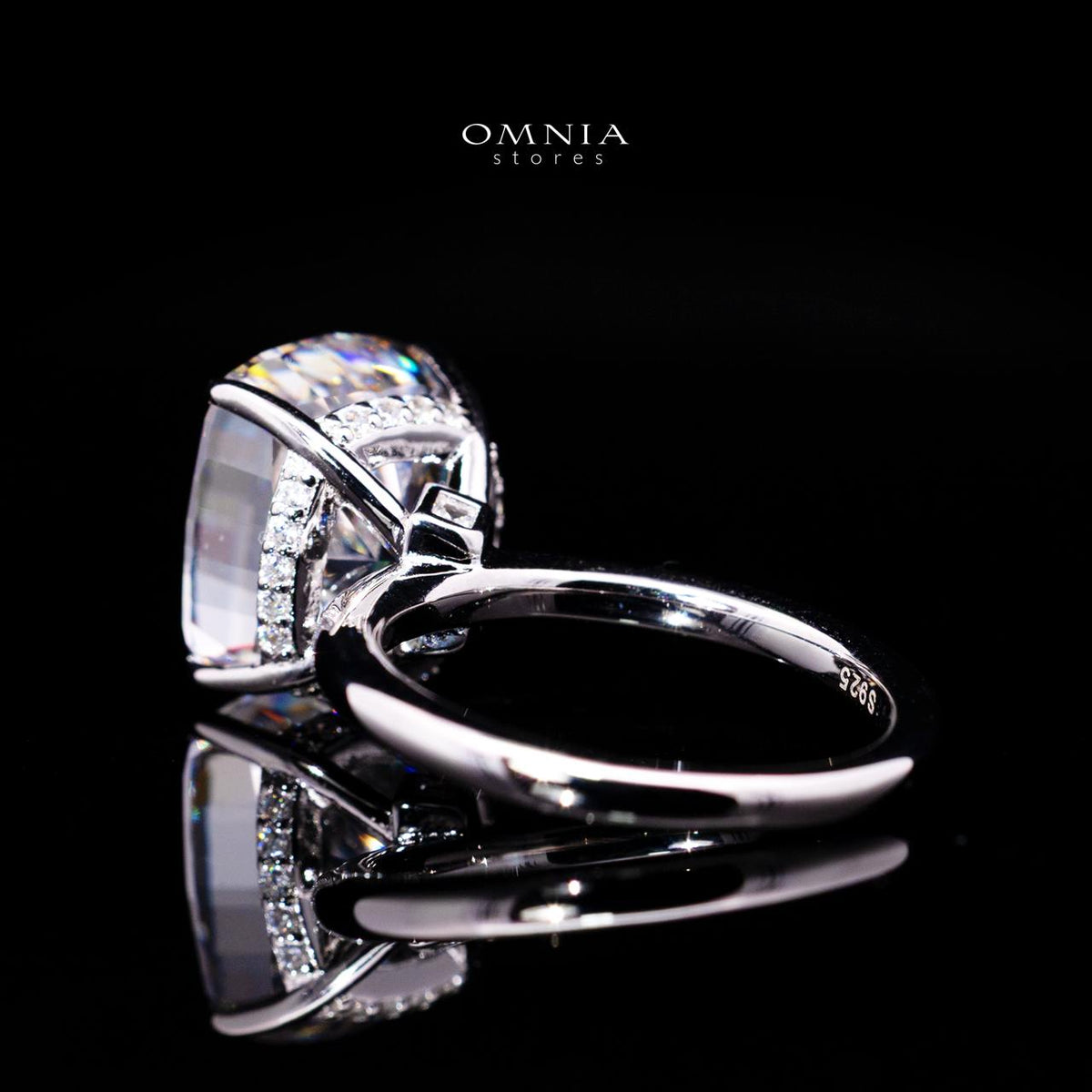 Rebecca Ring with Certified Premium Simulated Diamonds in 925 Sterling Silver