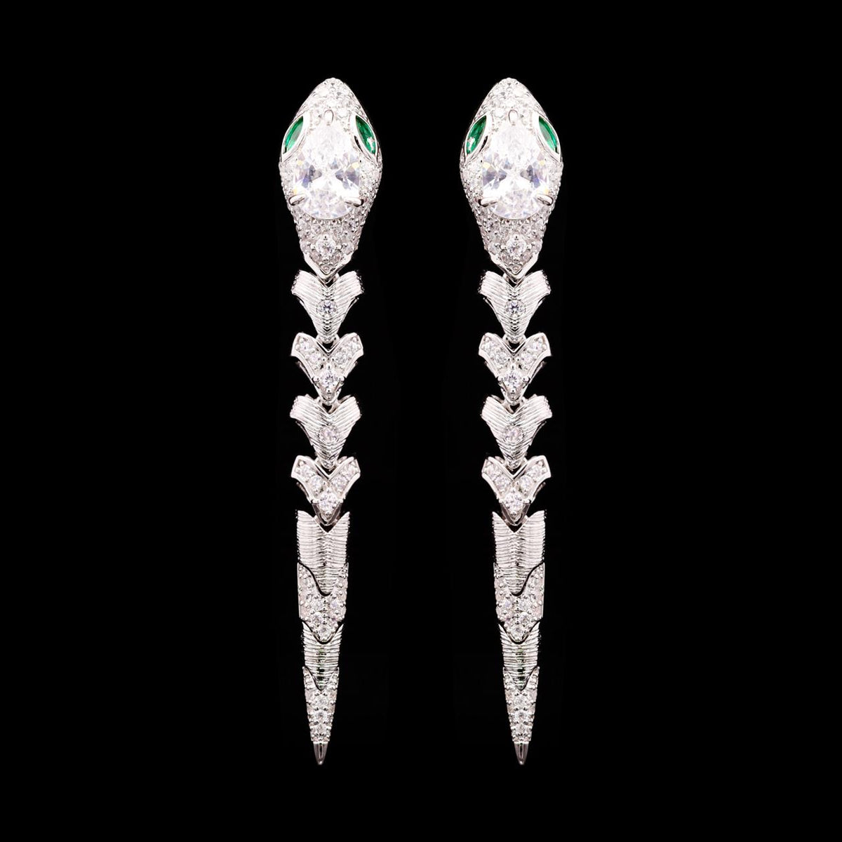 Adriana White Luxury Bridal Full Set with High-Quality Zircon Stones Rhodium Plated