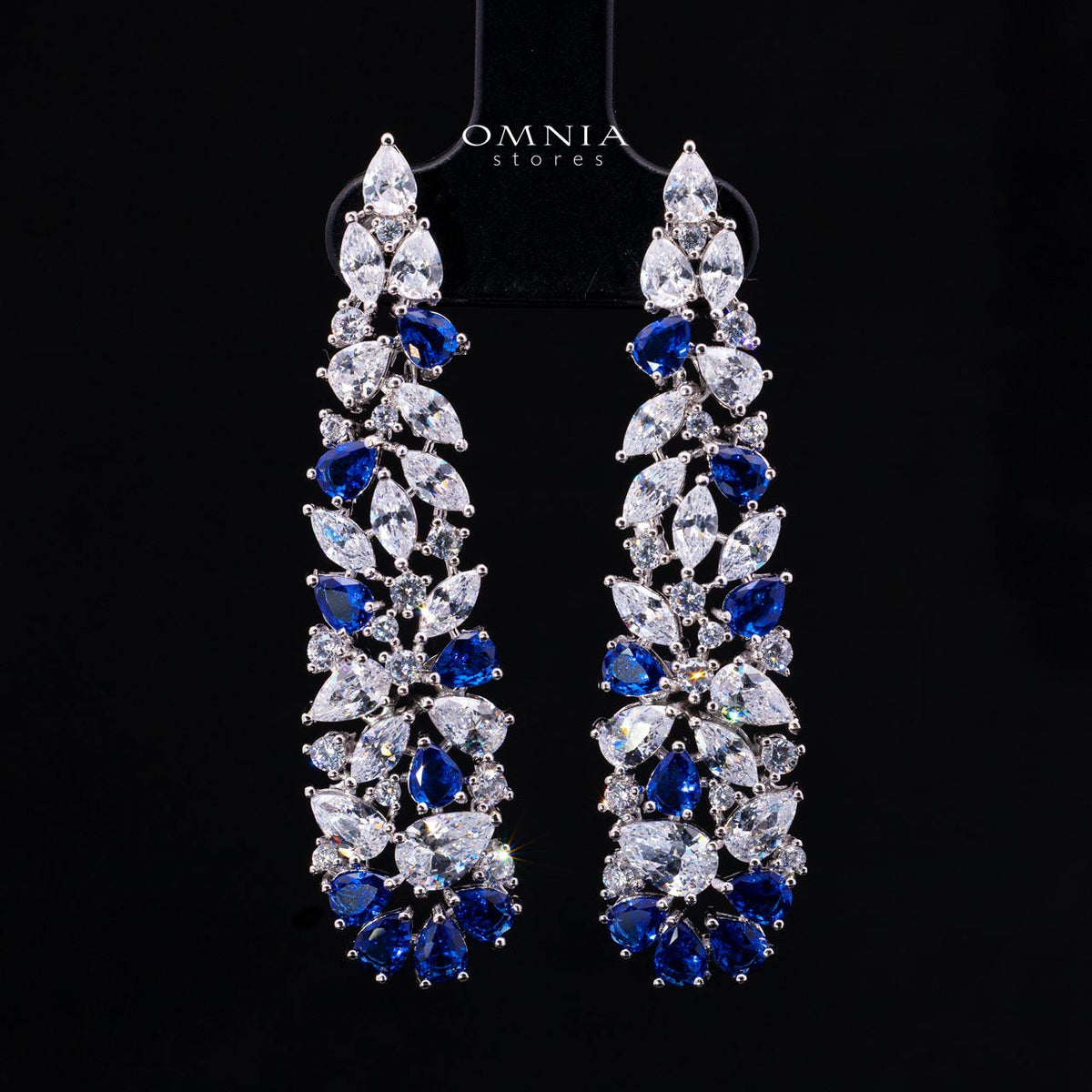 Safira Blue Luxury Bridal Full Jewelry Set with High-Quality Premium Simulated Diamonds