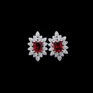 Omnia Blair Red Bridal Full Set High Quality Simulated Diamonds