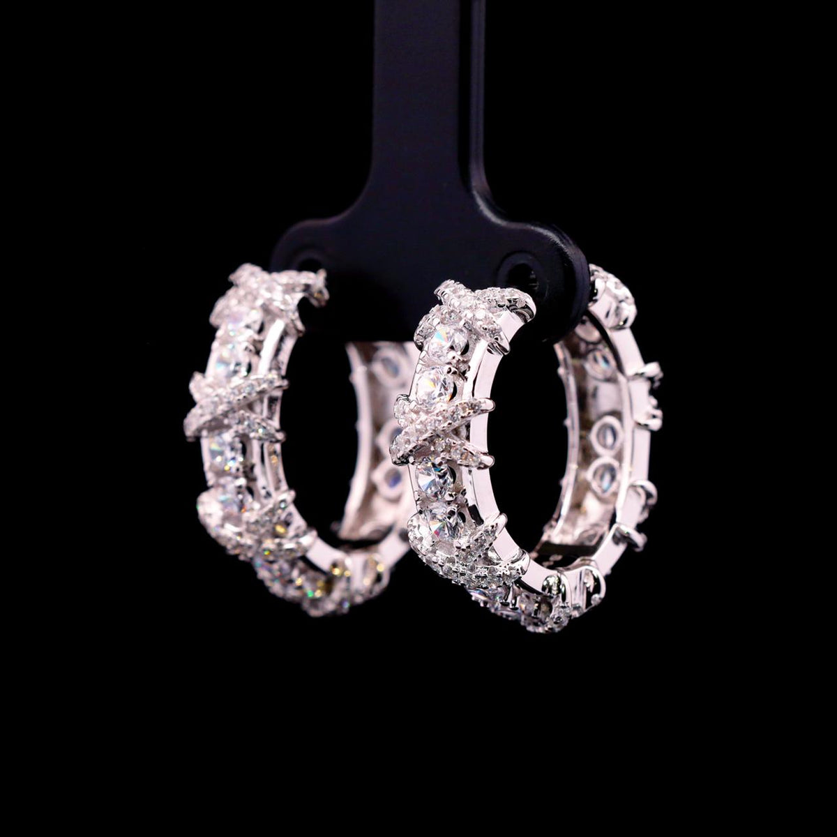 Danah Earrings with Certificate | High-Quality Simulated Diamonds in 925 Sterling Silver