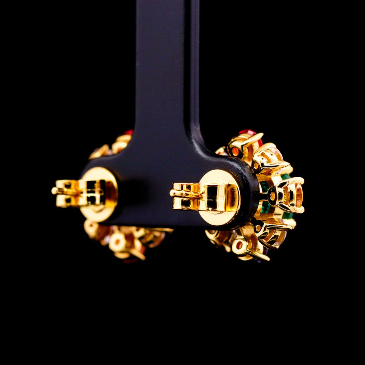 Sawsan Multicolor Earrings with Certificate | High-Quality Simulated Diamonds in 925 Sterling Silver