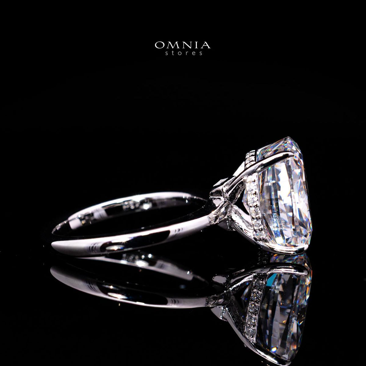 Rebecca Ring with Certified Premium Simulated Diamonds in 925 Sterling Silver