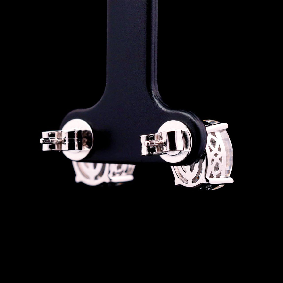Omnia Alycia Earrings with Certificate | High-Quality Simulated Diamonds in 925 Sterling Silver