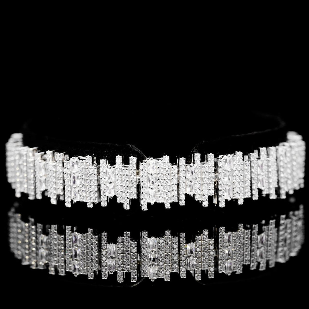 Eshaal White Luxury Bridal Full Set | 925 Sterling Silver with High-Quality Simulated Diamonds