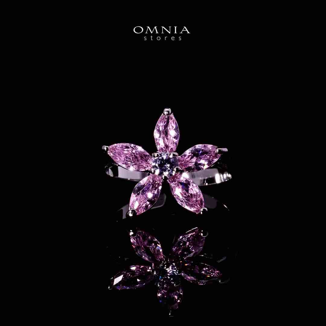 Omnia Yusra Pink and Purple Bridal Full Set in High Quality Simulated Diamonds - Image 3