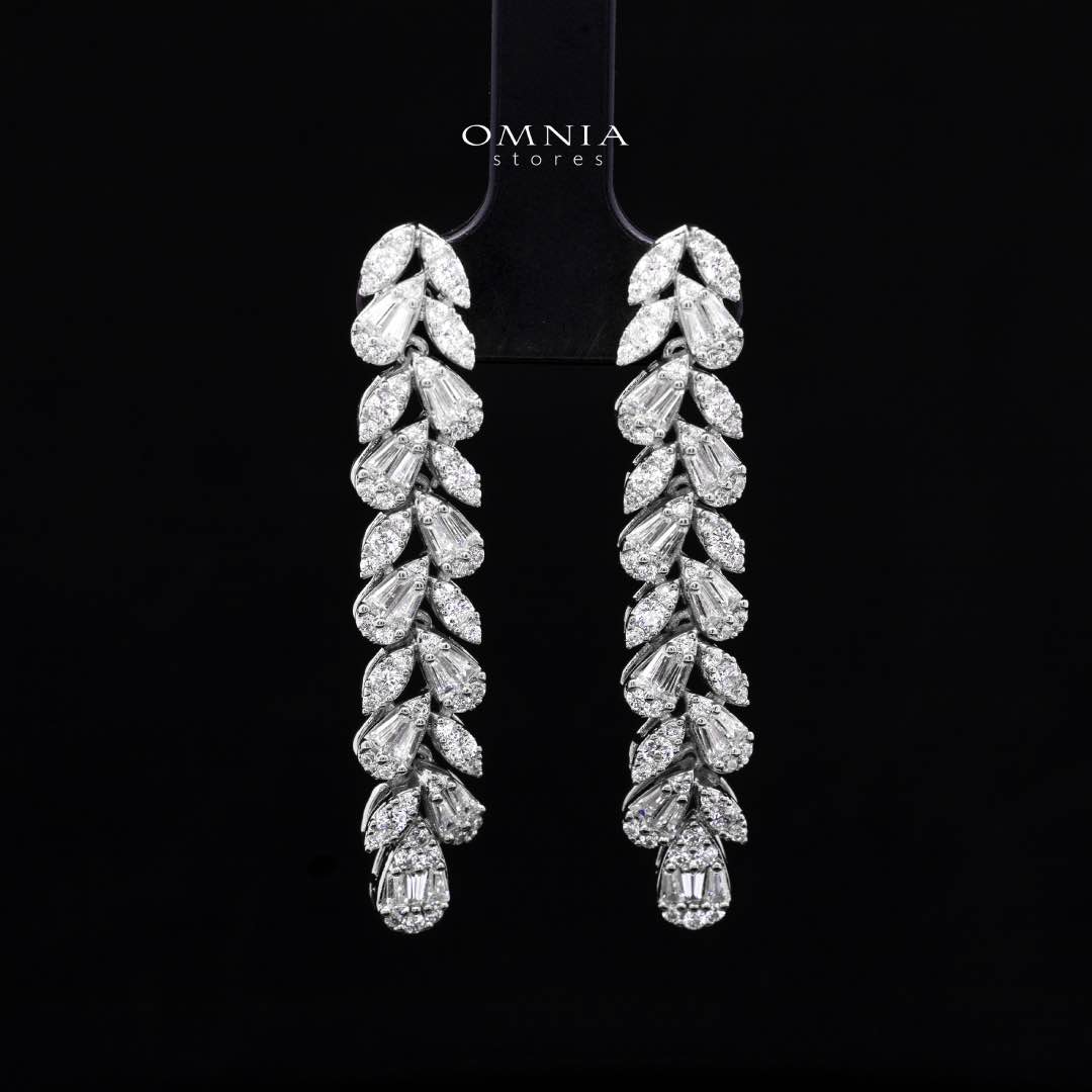 Omnia Aseel White Luxury Bridal Full Set in High Quality Zircon Stone Rhodium Plated - Image 5