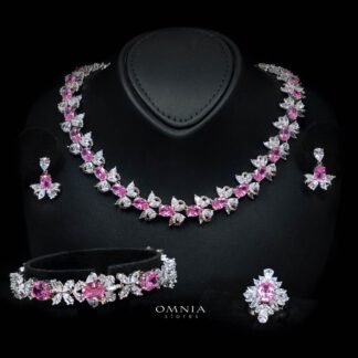 Omnia Muna Pink Bridal Full Set High Quality Simulated Diamonds
