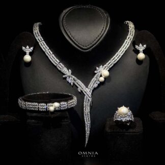 Omnia Larman Bridal Full Set in High Quality Simulated Diamonds