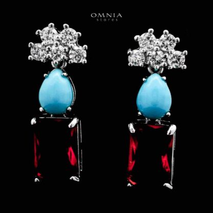 Omnia Malia Full Set Accessories in High Quality Zircon Stone in Rhodium Plated - Image 4