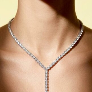 Omnia Anya Yellow Necklace 92.5 Silver In High Quality Simulated diamonds