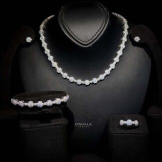 Omnia Nura Bridal Full Set in 925 Silver with High Quality Simulated Diamonds