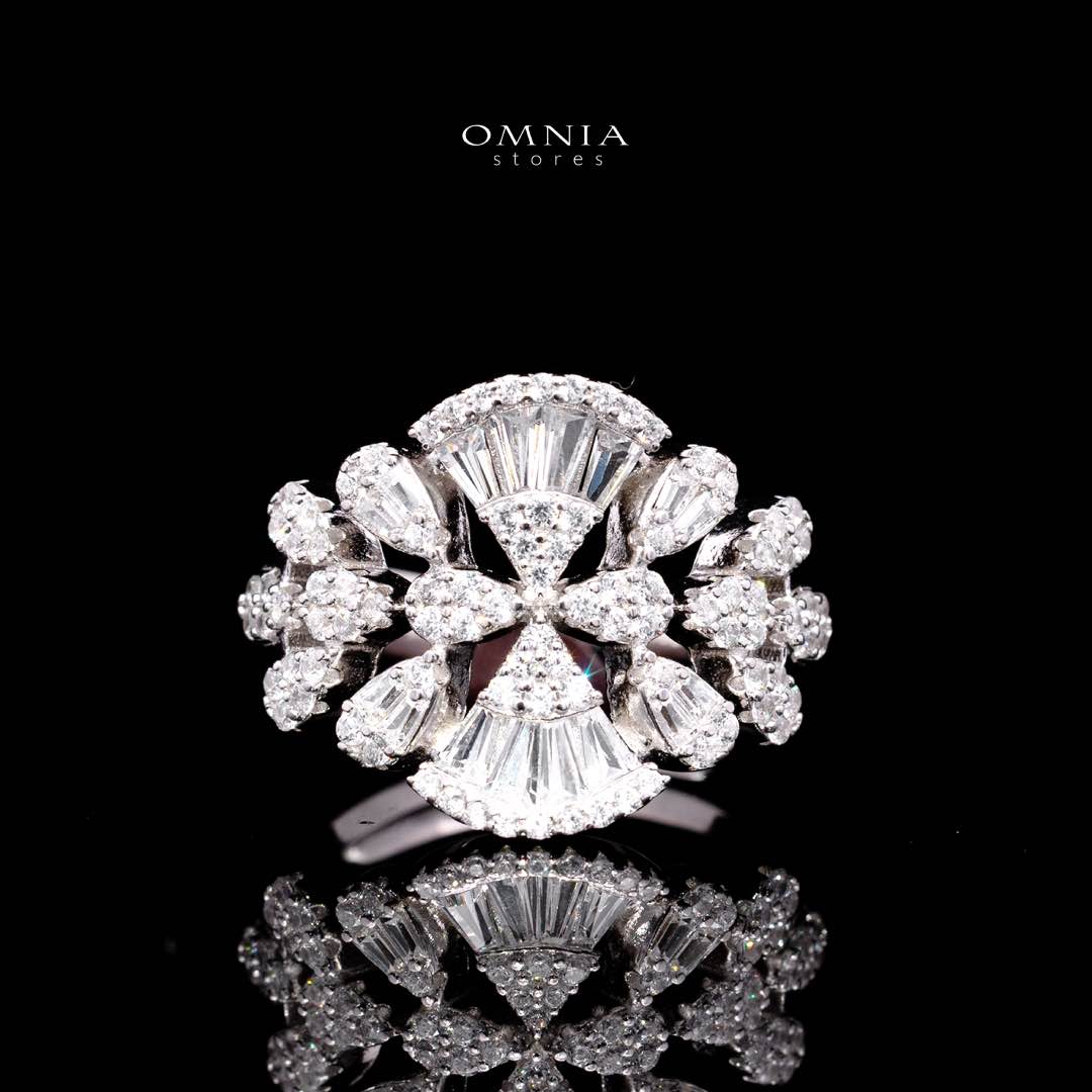 Omnia Camilla White Luxury Bridal Full Set in High Quality Rhodium Plated Zircon Stones - Image 4