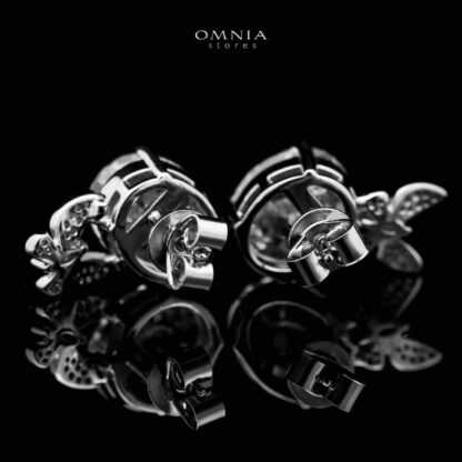 Omnia Maysun Pure White Earrings in 92.5 Silver with High Quality Simulated Diamonds - Image 2