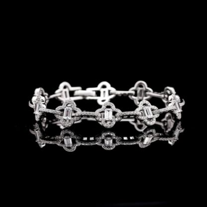 Omnia Amna White Set in 92.5 Silver with High Quality Simulated Diamonds - Image 4