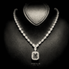 Omnia Audrey White Bridal Set Accessories in High Quality Simulated Diamonds - Image 3