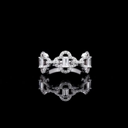 Omnia Amna White Set in 92.5 Silver with High Quality Simulated Diamonds - Image 7