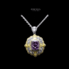 Omnia Maliya Purple Necklace in 92.5 Silver High Quality Simulated Diamonds - Image 6