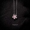 Omnia Emerald Bloom Necklace In 92.5 Silver with High Quality Simulated Diamonds - Image 11