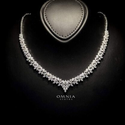 Omnia Sophia Teardrop Bridal Full Set in 92.5 Silver with High Quality Simulated Diamonds - Image 11