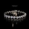 Omnia Shaden Heart-Shaped Tennis Necklace - Silver with Iced Cut Stones - Image 9