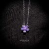 Omnia Emerald Bloom Necklace In 92.5 Silver with High Quality Simulated Diamonds - Image 7