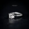 Omnia Maisha Round Cut Ring in 92.5 Silver with High Quality Moissanite Stone - Image 6