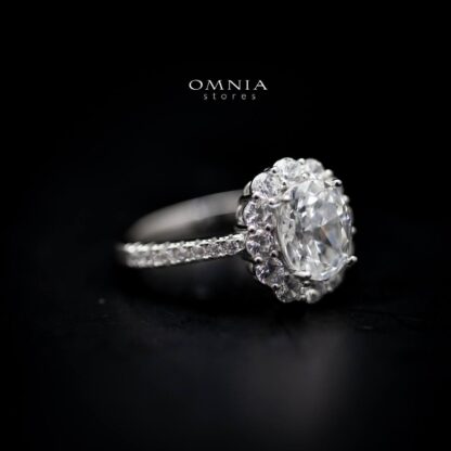 Omnia Qadira Ring in 92.5 Silver with High Quality Iced Cut Stone - Image 2