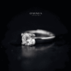 Omnia Maisha Round Cut Ring in 92.5 Silver with High Quality Moissanite Stone - Image 2