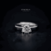 Omnia Maisha Round Cut Ring in 92.5 Silver with High Quality Moissanite Stone - Image 4