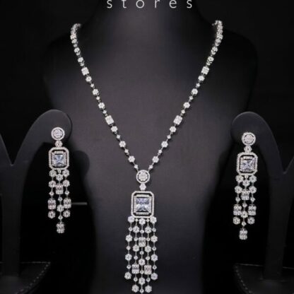 Omnia Nana White Long Chain Zircon Set - Image 4