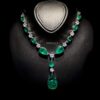 Omnia Isabella Green Necklace in 92.5 Silver with High Quality Simulated Diamonds - Image 3