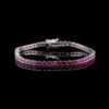 Omnia Tasneem Pink 3mm Tennis Bracelet in 92.5 Silver High Quality Simulated diamonds - Image 4