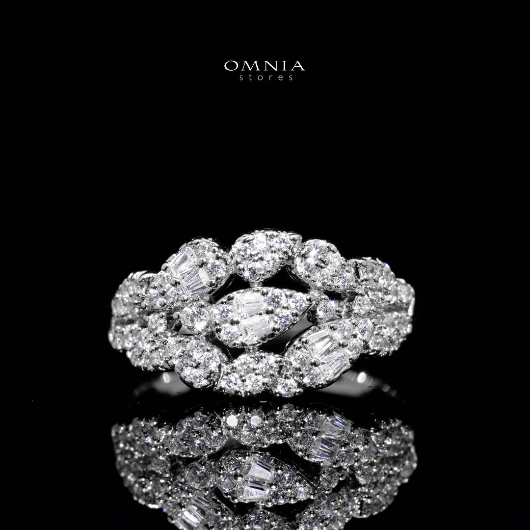 Omnia Alina White Bridal Full Set in High Quality Zircon Stone Rhodium Plated - Image 4