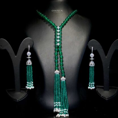 Omnia Selena Real Beads Set in 92.5 Silver High Quality Simulated diamonds - Image 8