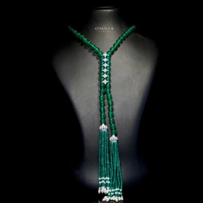 Omnia Selena Real Beads Set in 92.5 Silver High Quality Simulated diamonds - Image 4