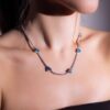 Omnia Louise Sky Blue Necklace In 92.5 Silver High Quality Simulated Diamonds - Image 2