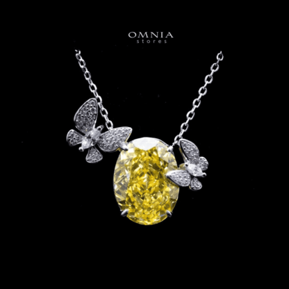 Omnia Maysun Necklace In 92.5 Silver High Quality Simulated Diamonds - Image 4