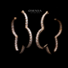 Omnia Abir Rose Gold Hoop Earrings in 92.5 Silver With High Quality Moissanite Stone - Image 3