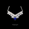 Omnia Layla Blue Necklace in 92.5 Silver with High Quality Simulated Diamonds - Image 4