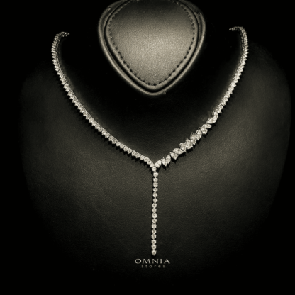 Omnia Claire White Bridal Full Set in High Quality Zircon Stone in Rhodium Plated - Image 4