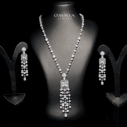 Omnia Nana White Long Chain Zircon Set - Image 3