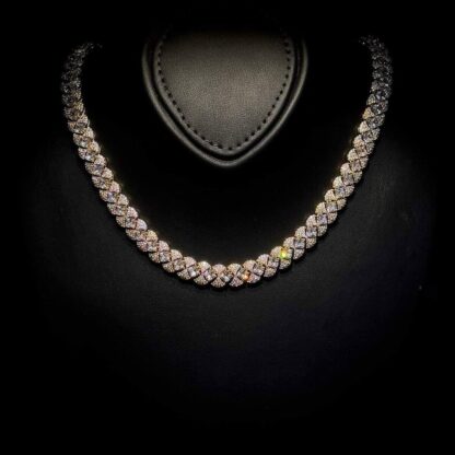 Omnia Layan Golden Bridal Full Set in High-Quality Zircon Stone Rhodium Plated - Image 3