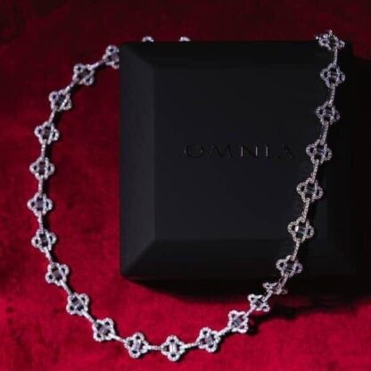 Omnia Amna White Set in 92.5 Silver with High Quality Simulated Diamonds - Image 12